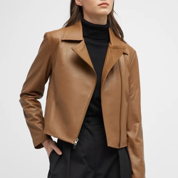 Vince Brown Leather Jacket